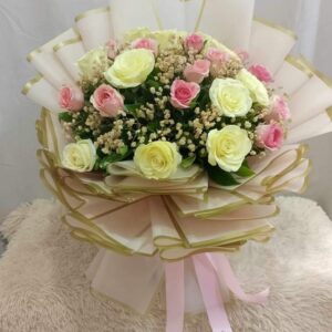 Beauty of Pink and white Roses