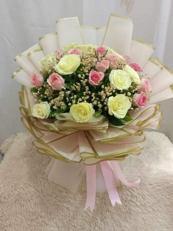 Beauty of Pink and white Roses